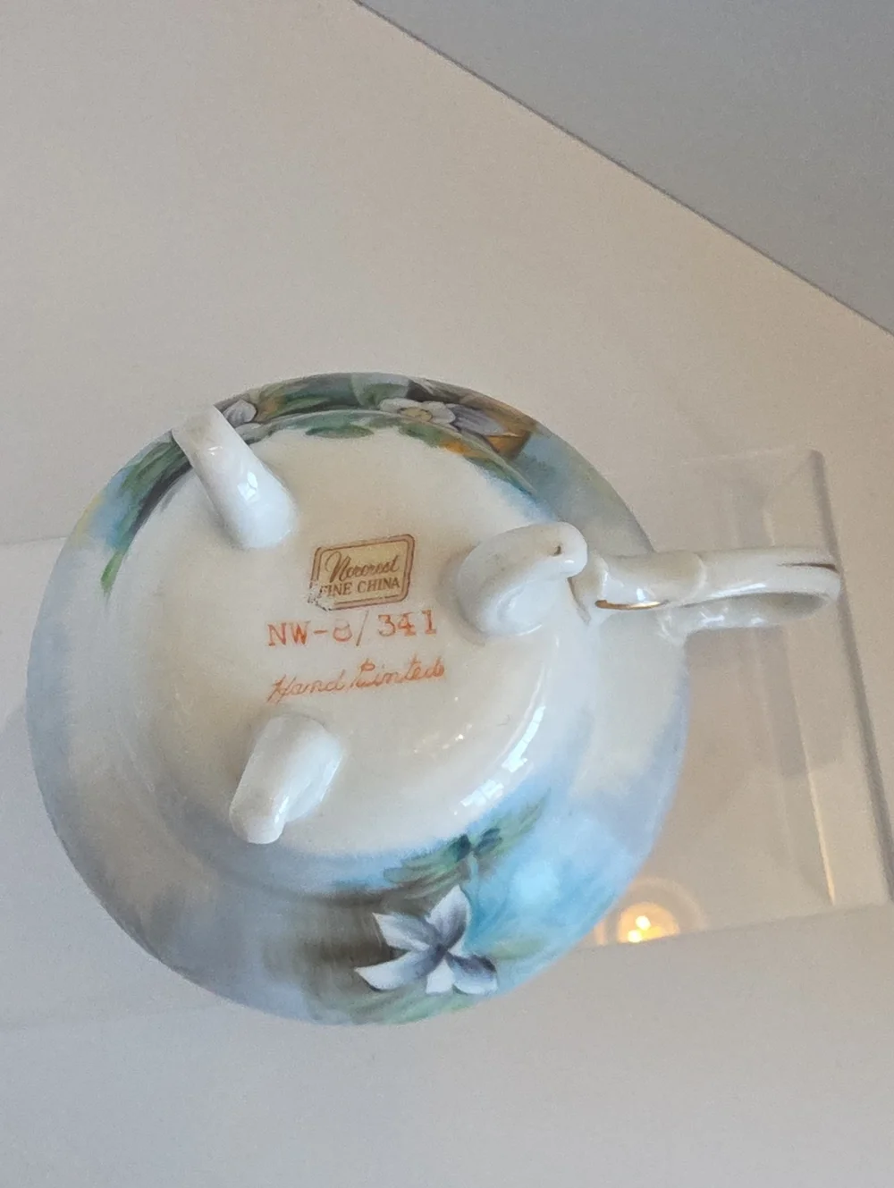 Vintage Norcrest Fine China Teacup NW-8/341 Colorado Columbine Hand Painted